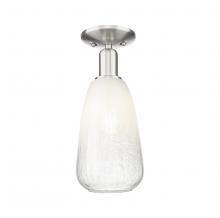 Innovations Lighting 716-1C-SN-G480-6OP - Brookhaven Almond - 1 Light - 6 inch - Brushed Satin Nickel - Semi-Flush Mount