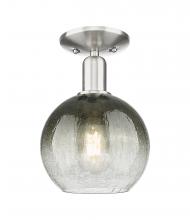 Innovations Lighting 716-1C-SN-G483-8SL - Brookhaven Globe - 1 Light - 6 inch - Brushed Satin Nickel - Semi-Flush Mount