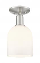 Innovations Lighting 716-1C-SN-G558-6GWH - Bella - 1 Light - 6 inch - Brushed Satin Nickel - Semi-Flush Mount