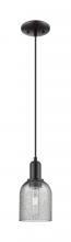 Innovations Lighting 716-1P-BK-G257 - Caledonia - 1 Light - 5 inch - Matte Black - Cord hung - Mini Pendant