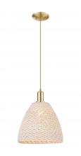 Innovations Lighting 716-1P-CB-NBD-12-NAT - Bristol Natural - 1 Light - 6 inch - Brushed Champagne Bronze - Cord hung - Mini Pendant
