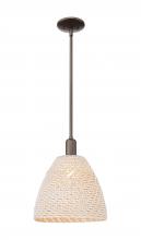 Innovations Lighting 716-1S-OB-NBD-12-NAT - Bristol Natural - 1 Light - 6 inch - Oil Rubbed Bronze - Mini Pendant