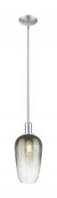 Innovations Lighting 716-1S-SN-G484-7SL - Brookhaven Flute - 1 Light - 6 inch - Brushed Satin Nickel - Mini Pendant