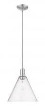 Innovations Lighting 716-1S-SN-GBC-124 - Berkshire Glass - 1 Light - 12 inch - Brushed Satin Nickel - Stem hung - Mini Pendant