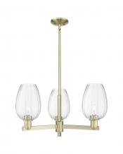 Innovations Lighting 716-3CR-AB-G457-6CL - Preston - 3 Light - 18 inch - Antique Brass - Flush Mount