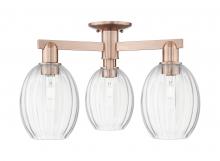 Innovations Lighting 716-3F-AC-G459-6CL - Preston - 3 Light - 6 inch - Antique Copper - Semi-Flush Mount