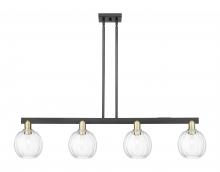 Innovations Lighting 716-4I-BAB-G458-7CL - Preston - 4 Light - 48 inch - Black Antique Brass - Cord hung - Island Light