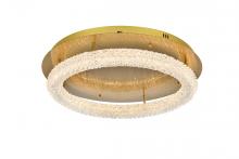 Elegant 3800F26SG - Bowen Flush Mount D26'' H5.5''LED 36W DIM 3CCT  Satin Gold