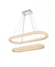 Elegant 3800G42L2C - Bowen Hang L41.5"+L33.5" W18" H12" LED 96W DIM 3CCT  Chrome