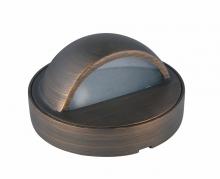 Elegant D011 - DECK LIGHT D3.375 H2 ANTIQUE BRASS FROSTED GLASS G4 HALOGEN 20W(LIGHT SOURCE NOT INCLUDED)