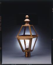 Northeast Lantern 1023-VG-CIM-FST - Post Verdi Gris Medium Base Socket With Chimney Frosted Glass
